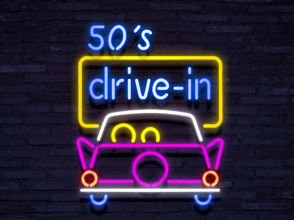 neon 50's Drive in